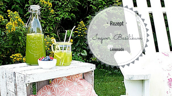 Ingwer-Basilikum-Limonadeodercold drinks for hot days