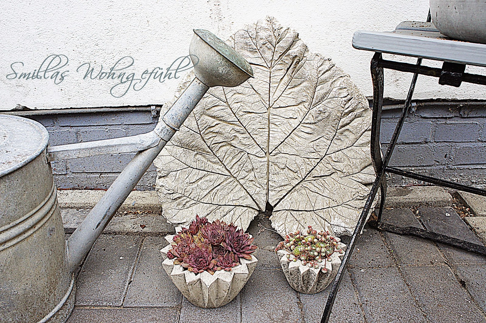 DIY: concrete leaves / Blätter aus Zement - Smillas Wohngefühl