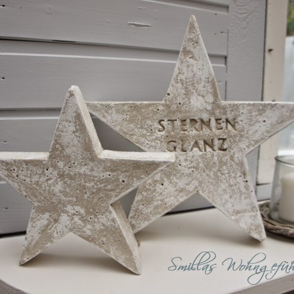 DIY: a star is born! Beton-Sterne ;-)