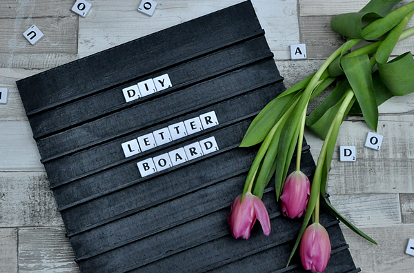 DIY Letterboard mit scrabble buchstaben