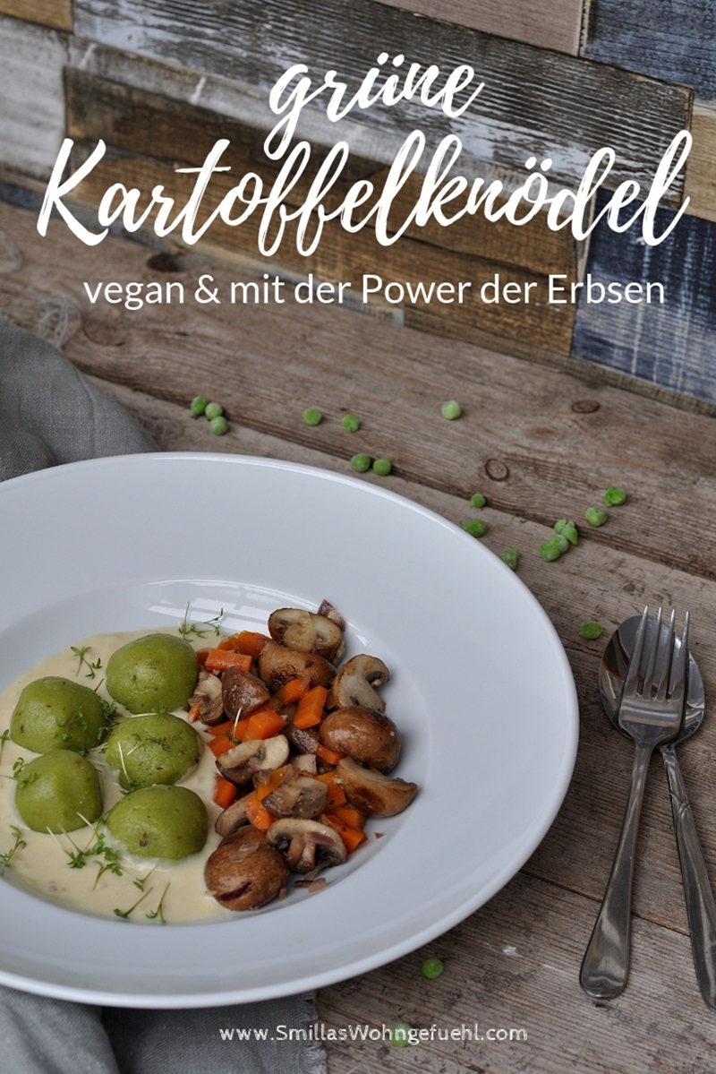 Kartoffel-Knödel vegan mit Erbsen