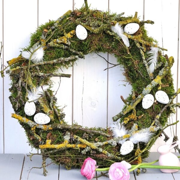 Hol Dir den Frühling ins Haus: natürlicher Frühlingskranz