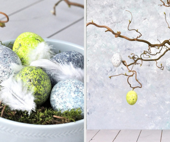 Eier mit Reis färben Anleitung DIY