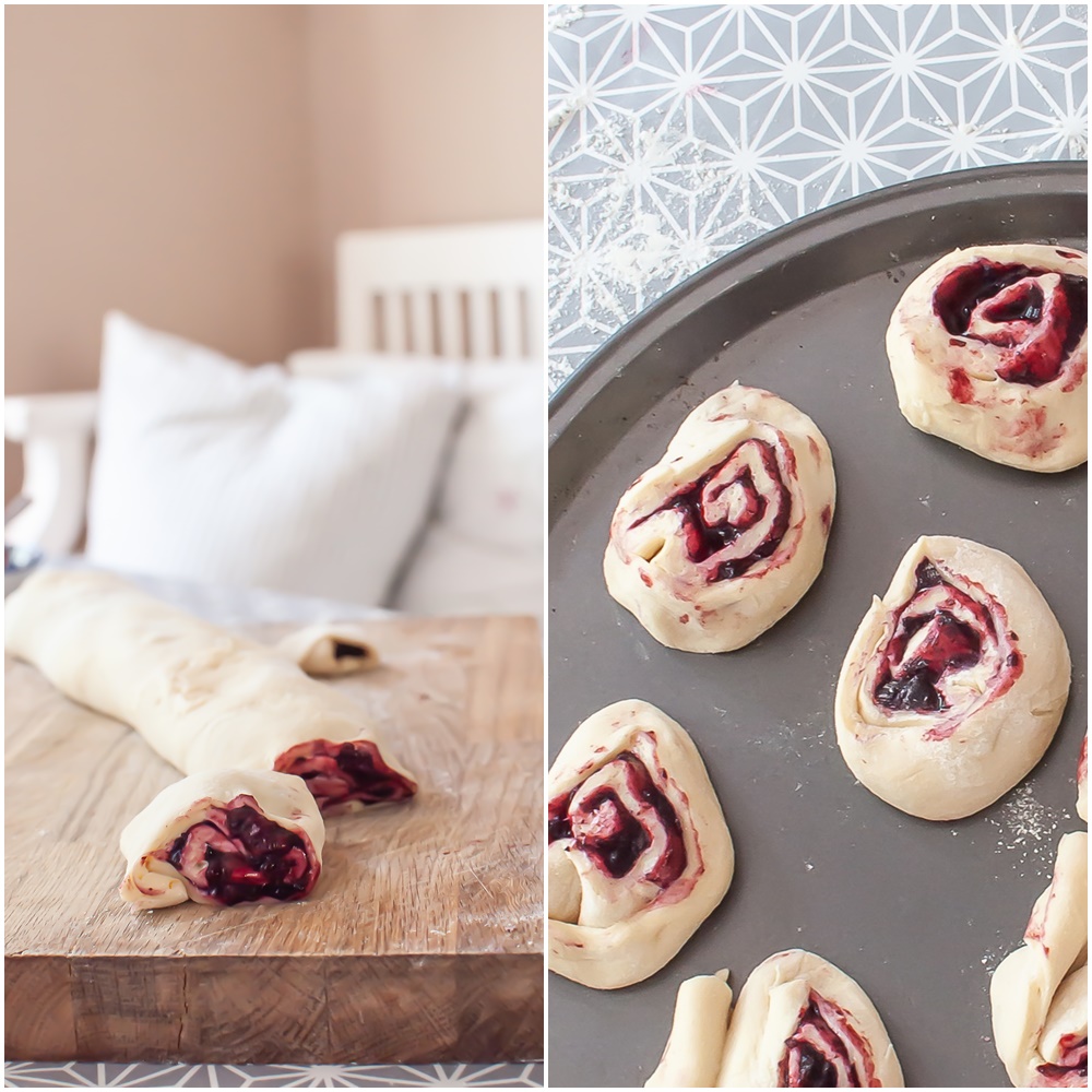Hefeschnecken rollen