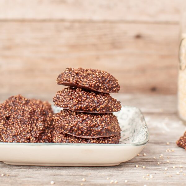 gesund & lecker: knusprige Amaranth-Schoko Taler