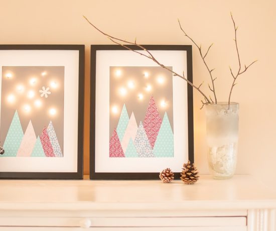 Bild mit Lichterkette DIY