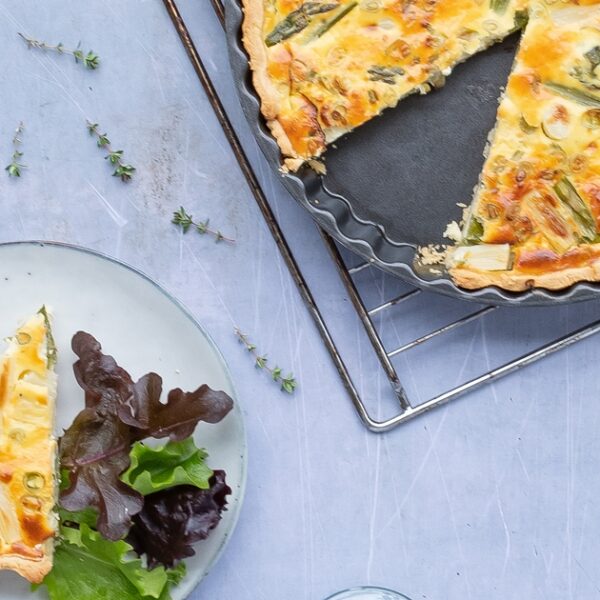 Grün oder weiß? Beides! saftige Spargel Quiche