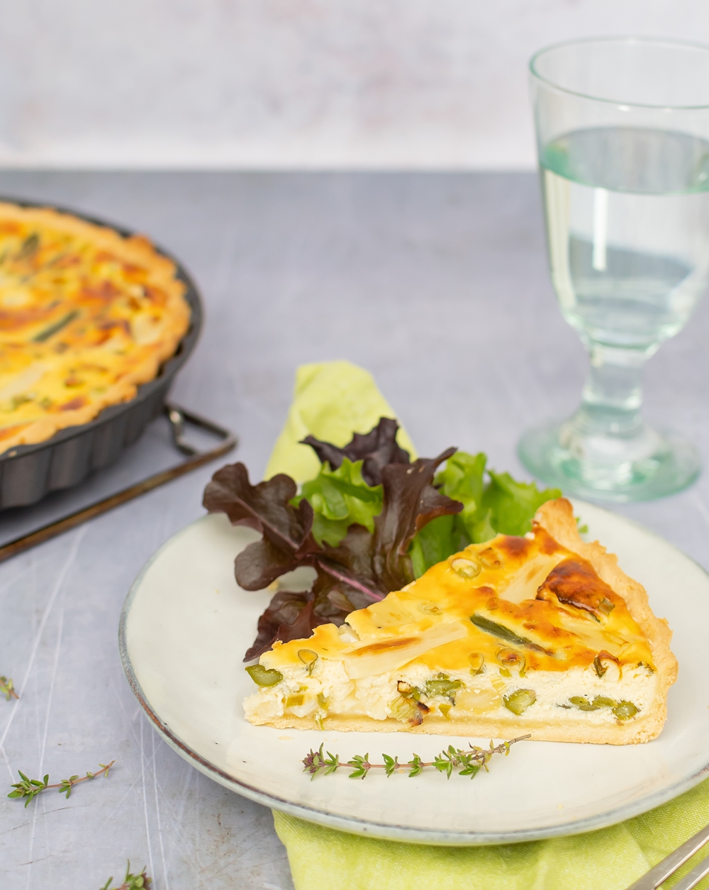 Spargel Quiche Rezept weiss und grün Smillas Wohngefühl