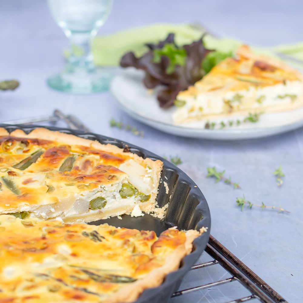 Spargel Quiche Rezept weiss und grün Smillas Wohngefühl