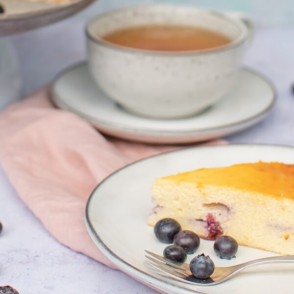 schneller geht´s nicht: Blitz-Käsekuchen mit Blaubeeren