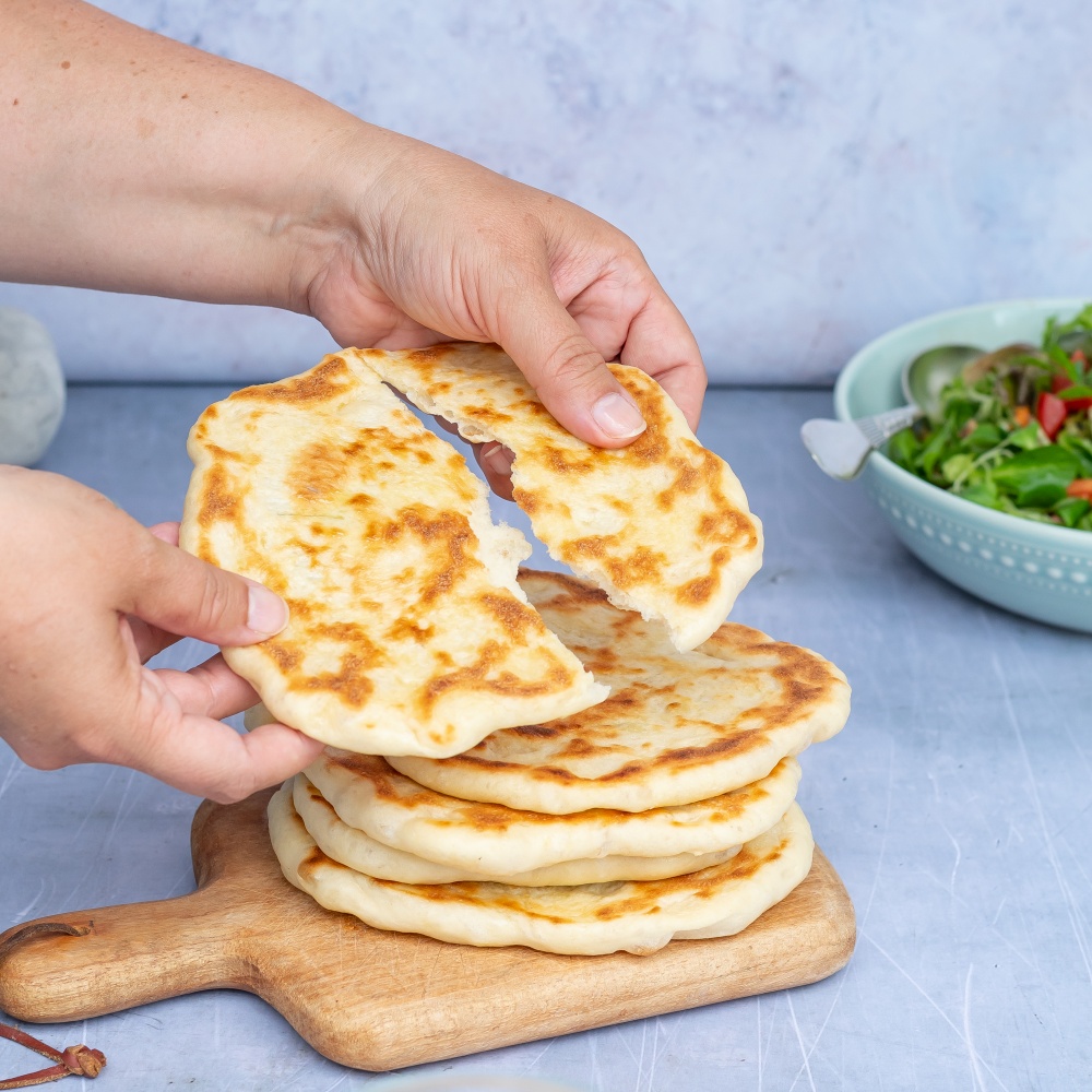 Naan Brot aus der Pfanne Rezept Smillas Wohngefühl