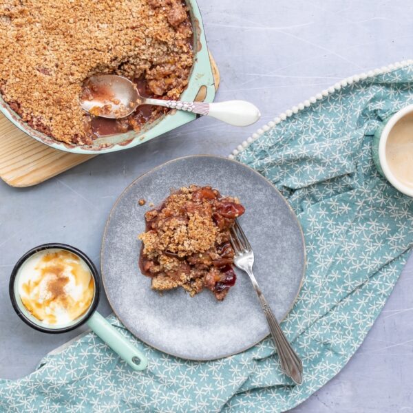 mein Pflaumen Crumble: lecker und glutenfrei