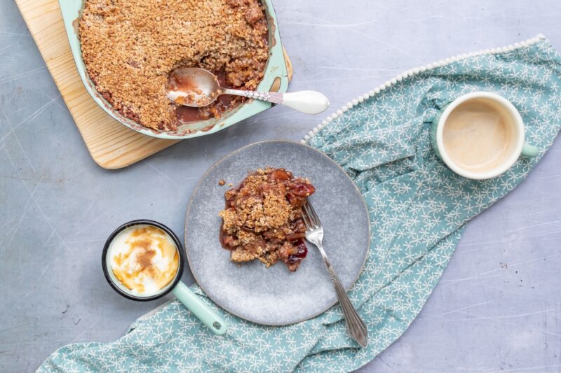 Pflaumen Crumble Rezept glutenfrei
