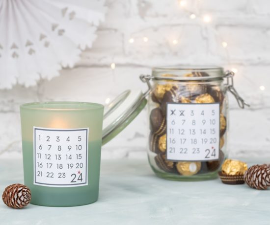 DIY Adventskalender mit Vorlage um Ausdrucken