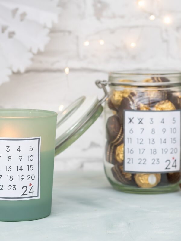 DIY Adventskalender mit Vorlage um Ausdrucken