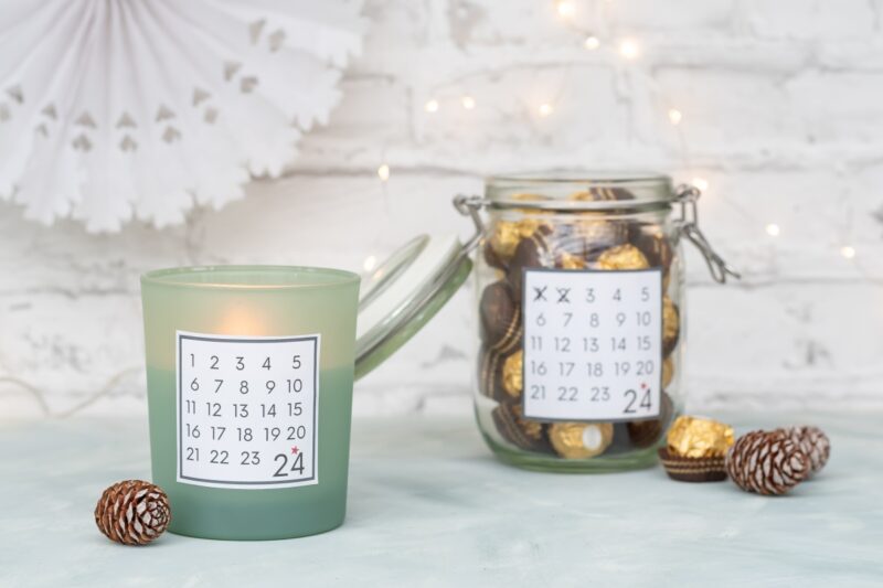 DIY Adventskalender mit Vorlage um Ausdrucken