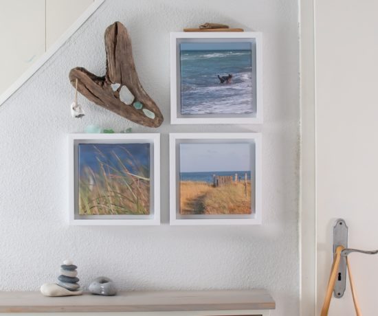 Fotoleinwand und Treibholz DIY