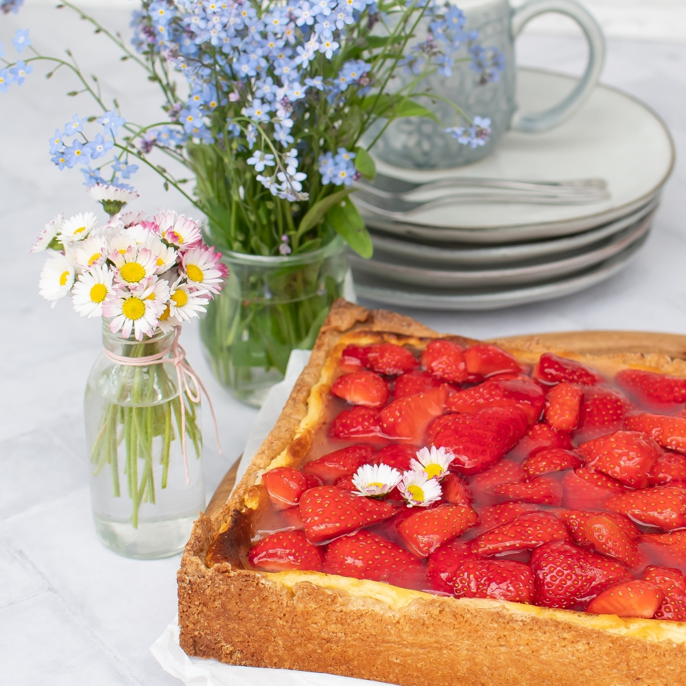 Erdbeer Käsekuchen vom Blech