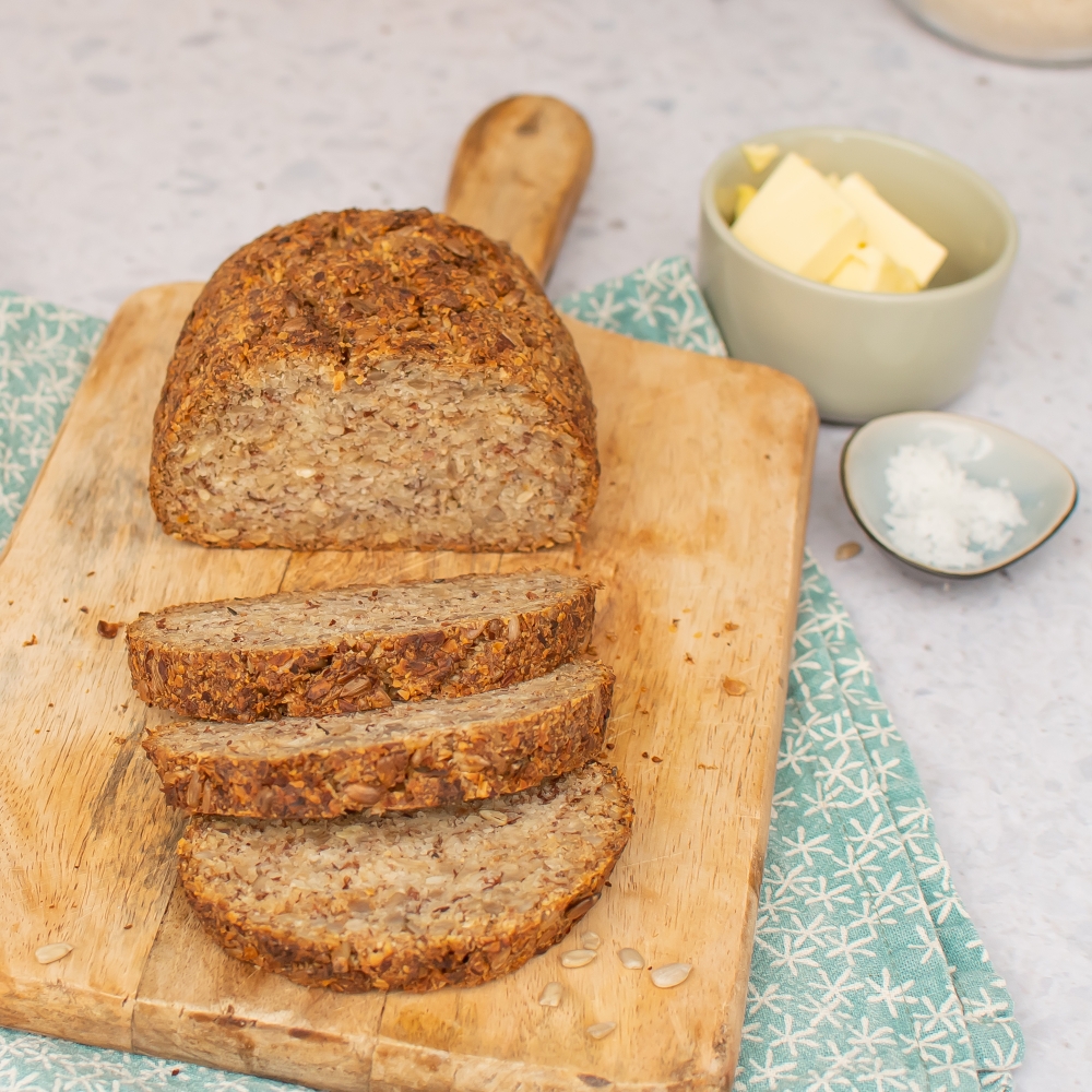 Low Carb Brot selber backen Rezept vegan Smillas Wohngefühl