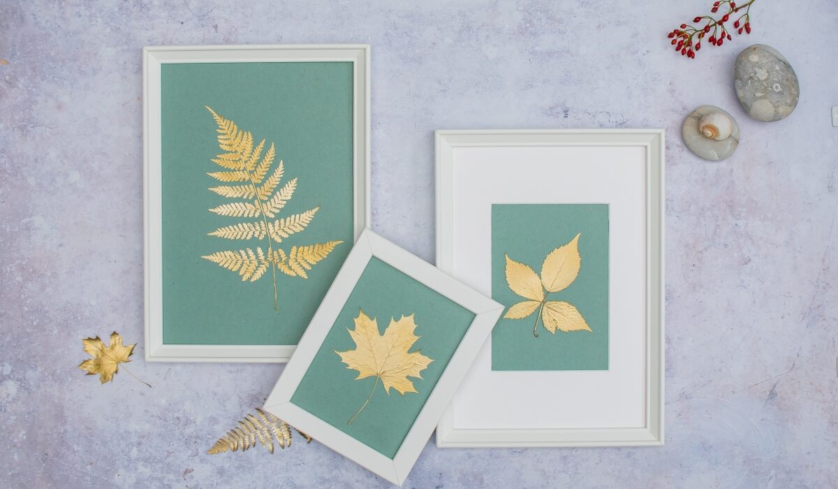schlicht & schön: goldene Natur an der Wand