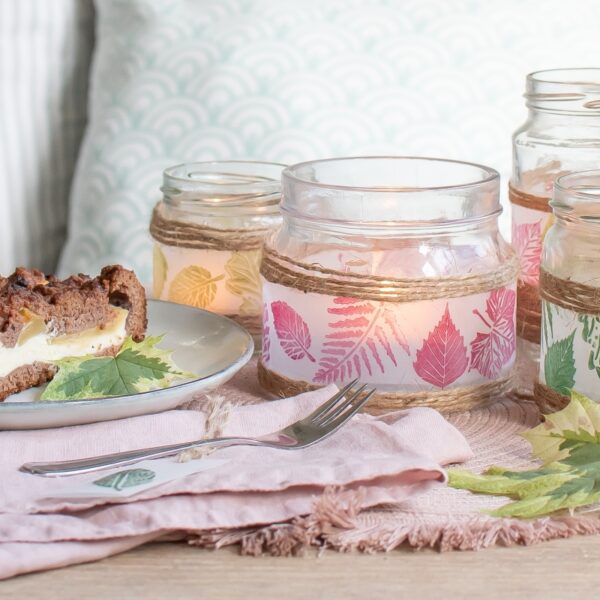 Hallo Herbst! Leckerer Apfel-Schoko-Streusel Kuchen und DIY Windlichter