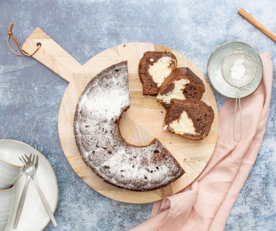 schokoladenkuchenn mit käsekuchen füllung kalorienreduziert