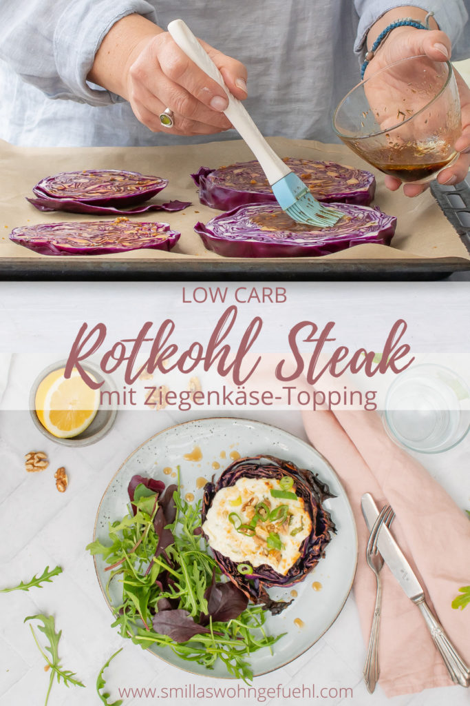 low carb rotkohl aus dem backofen mit ziegenkäse