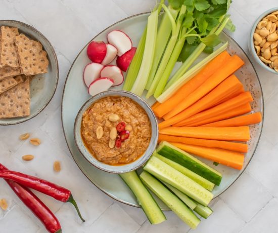 scharfer erdnuss dip vegan rezept