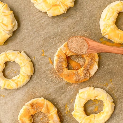 Blätterteig Apfelringe backen Rezept Smillas Wohngefühl