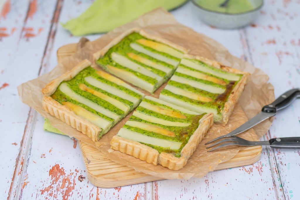 schnelle spargel tarte mit blaetterteig rezept