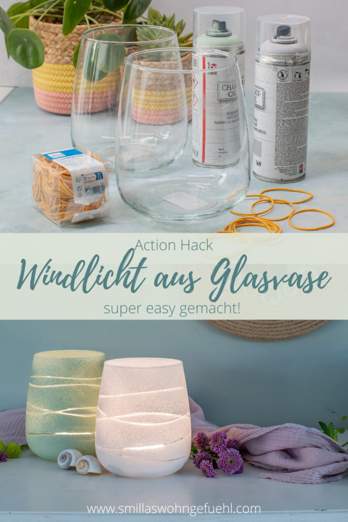 action hack windlicht aus glasvase