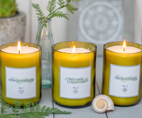weinflaschen upcycling diy kerzen anleitung