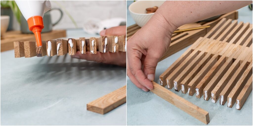 Anleitung für DIY Untersetzer aus Klötzchen